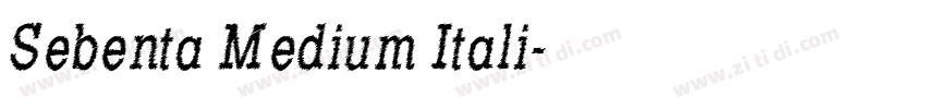 Sebenta Medium Itali字体转换
